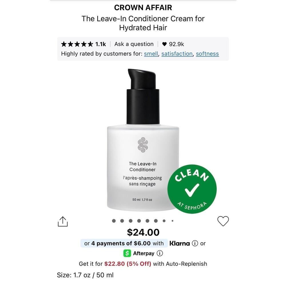 Crown Affair Leave In Conditioner 50ml